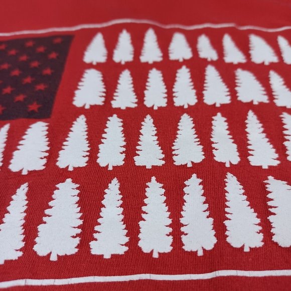 Columbia Men's Size 2XL T-Shirt American Flag Trees Red Patriotic U.S.A. - Picture 6 of 8